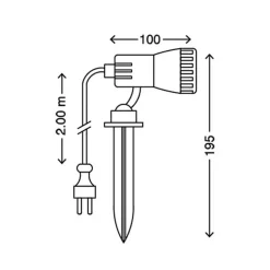Terra LED prikspot inclusief kleurenfilter