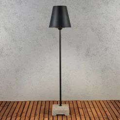 Terraslamp Lucca met aardspies, zwart