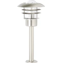 Terrence sokkellamp, roestvrij staal, hoogte 50 cm