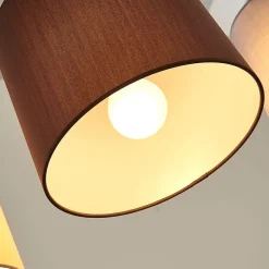 Textiele hanglamp Hermina, 5.lamps