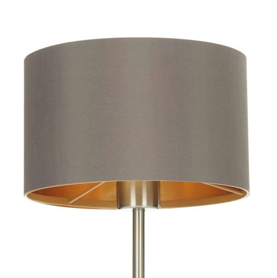 Textiel-tafellamp Maserlo, cappuccino