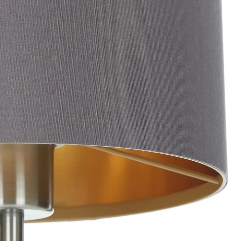 Textiel-tafellamp Maserlo, cappuccino