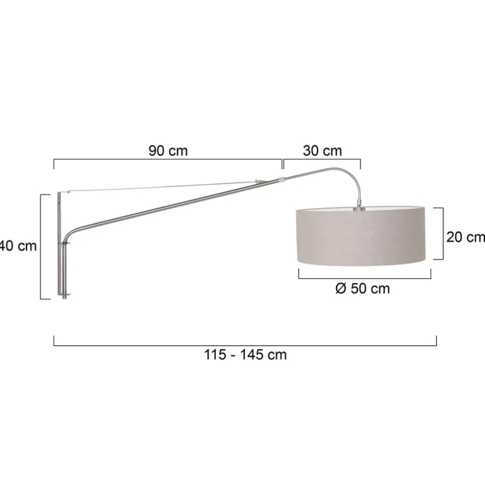 Textiel-wandlamp Elegant Classy zilver/modder