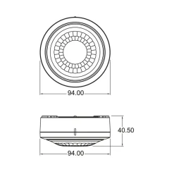 Theben aanwezigheidsmelder Luxa 103 S360-100-12 AP WH, opbouw