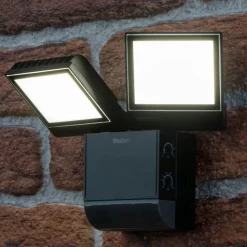 Theben LED buiten wandlamp theLeda S17-100, zwart Sensor