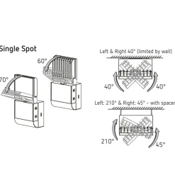 Theben LED buiten wandlamp theLeda S8-100, wit, sensor