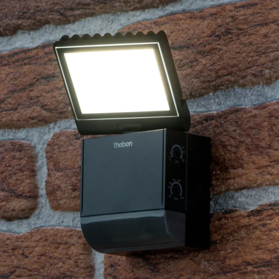 Theben LED buiten wandlamp theLeda S8-100, zwart, sensor