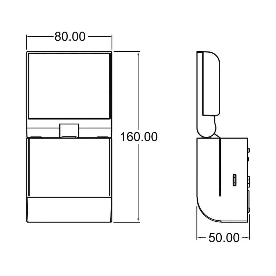 Theben LED buiten wandlamp theLeda S8-100, zwart, sensor