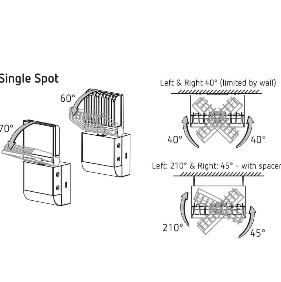 Theben LED buiten wandlamp theLeda S8-100, zwart, sensor