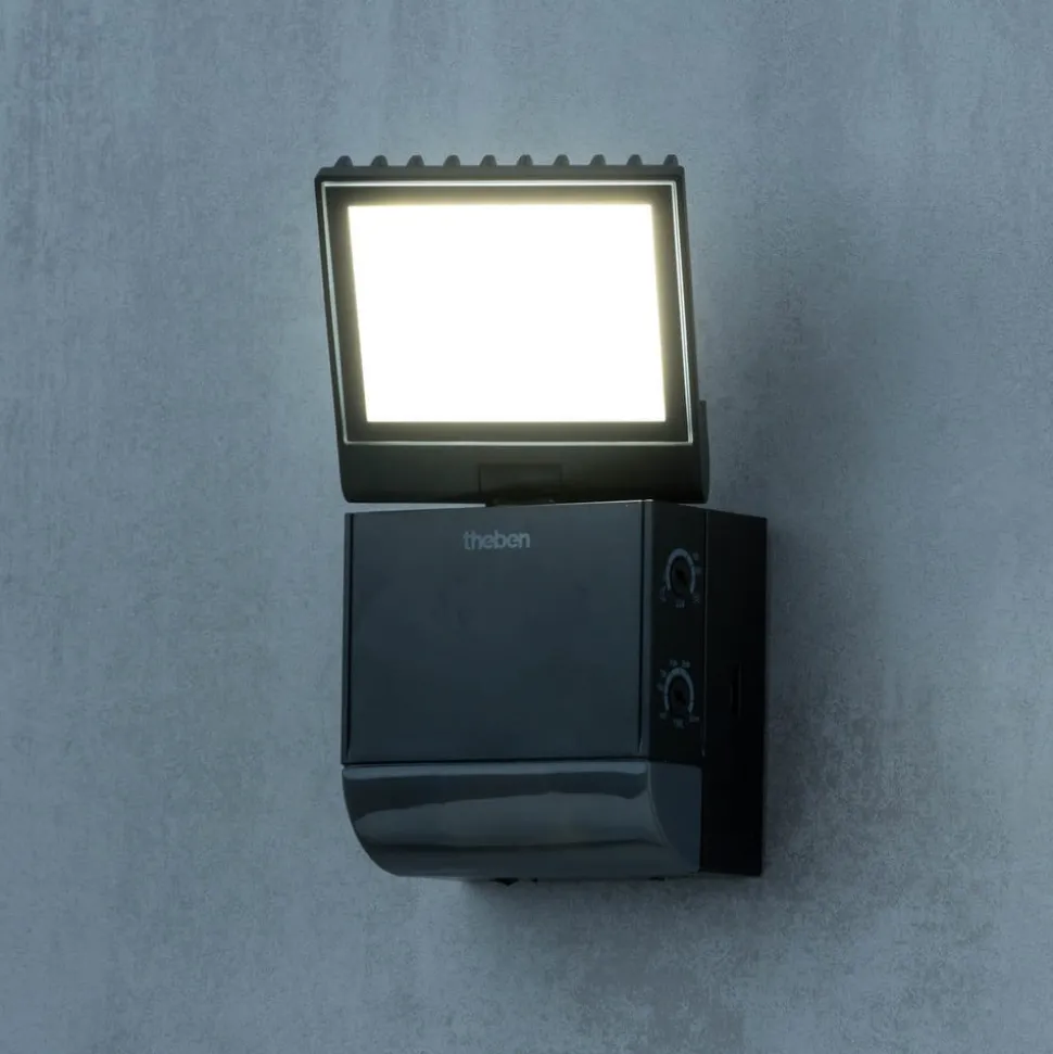 Theben LED buiten wandlamp theLeda S8-100, zwart, sensor