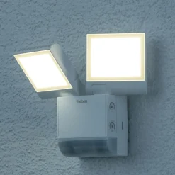 Theben LED buiten wandlamp theLeda S17-100, wit, sensor
