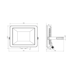 Theben LED buitenspot theLeda B100L W, zwart, 3000K