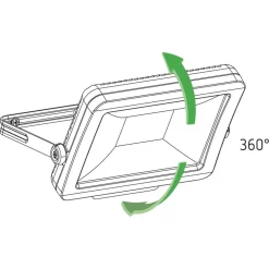 Theben LED buitenspot theLeda B100L W, wit, 3000K, 100 W