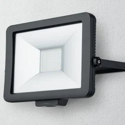 Theben LED buitenspot theLeda B50L, zwart aluminium 5.000 K