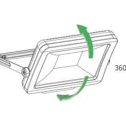 Theben theLeda B20L LED-buitenspot, zwart