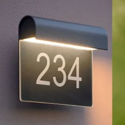 Thesi LED huisnummer lamp, zwart