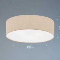 Thor plafondlamp, zand, Ø 60cm