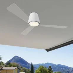 Tijdloze plafondventilator Garbí met LED-licht