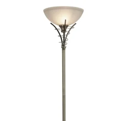 Tijdloze vloerlamp LINEAS, antiek messing