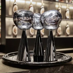 Tom Dixon LED oplaadbare tafellamp Melt Portable, zilver, 28,5 cm