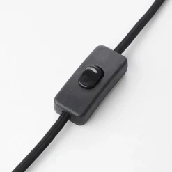 Tong tafellamp, zwart, hoogte 38 cm, metaal