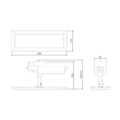 TRACK LIGHT LED paneel, zwart, 3-fase, 4.000 K, aan/uit