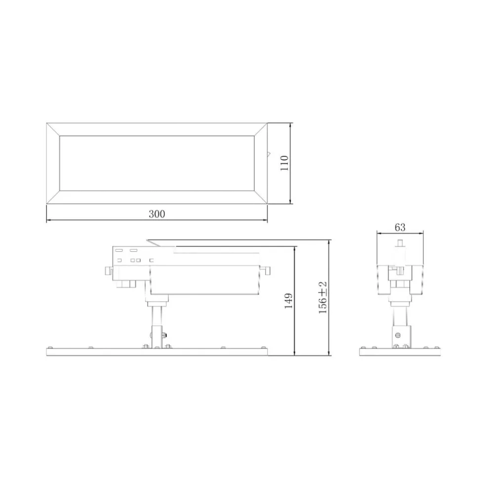 TRACK LIGHT LED paneel, zwart, 3-fase, 4.000 K, aan/uit