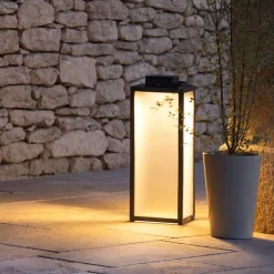 Tradition LED lantaarn op zonne-energie, antraciet, hoogte 65 cm