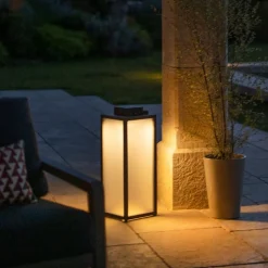 Tradition LED lantaarn op zonne-energie, antraciet, hoogte 65 cm