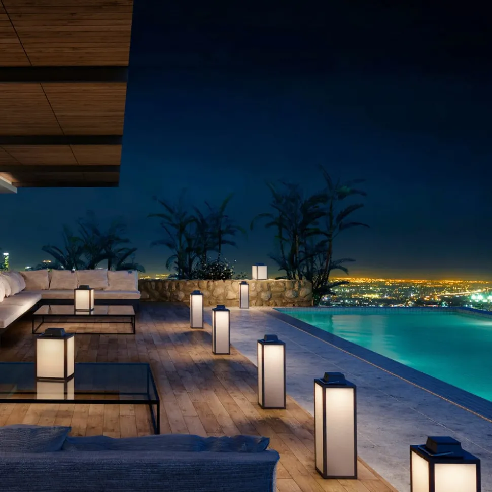 Tradition LED lantaarn op zonne-energie, antraciet, hoogte 40 cm