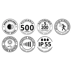 Tradition LED lantaarn op zonne-energie, antraciet, hoogte 40 cm