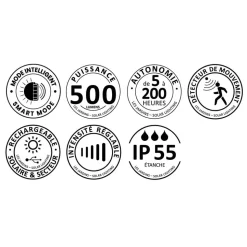 Tradition LED-lantaarn op zonne-energie gemaakt van teakhout Hoogte 65