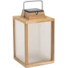 Tradition teak LED lantaarn op zonne-energie Hoogte 40 cm