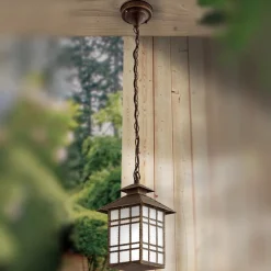 Traditionele buiten-hanglamp ILKA met ketting