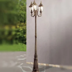 Traditionele 3-lichts lantaarnpaal PAULA