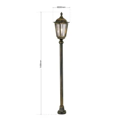 Traditionele tuinpadverlichting Fabio, 140 cm