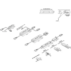 Transformator LED 350mA/16W met 3voudig-verdeler