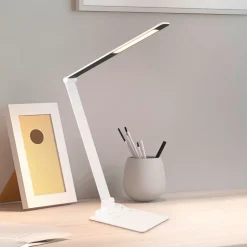 Travis LED tafellamp, wit, CCT, dimbaar, touch, USB