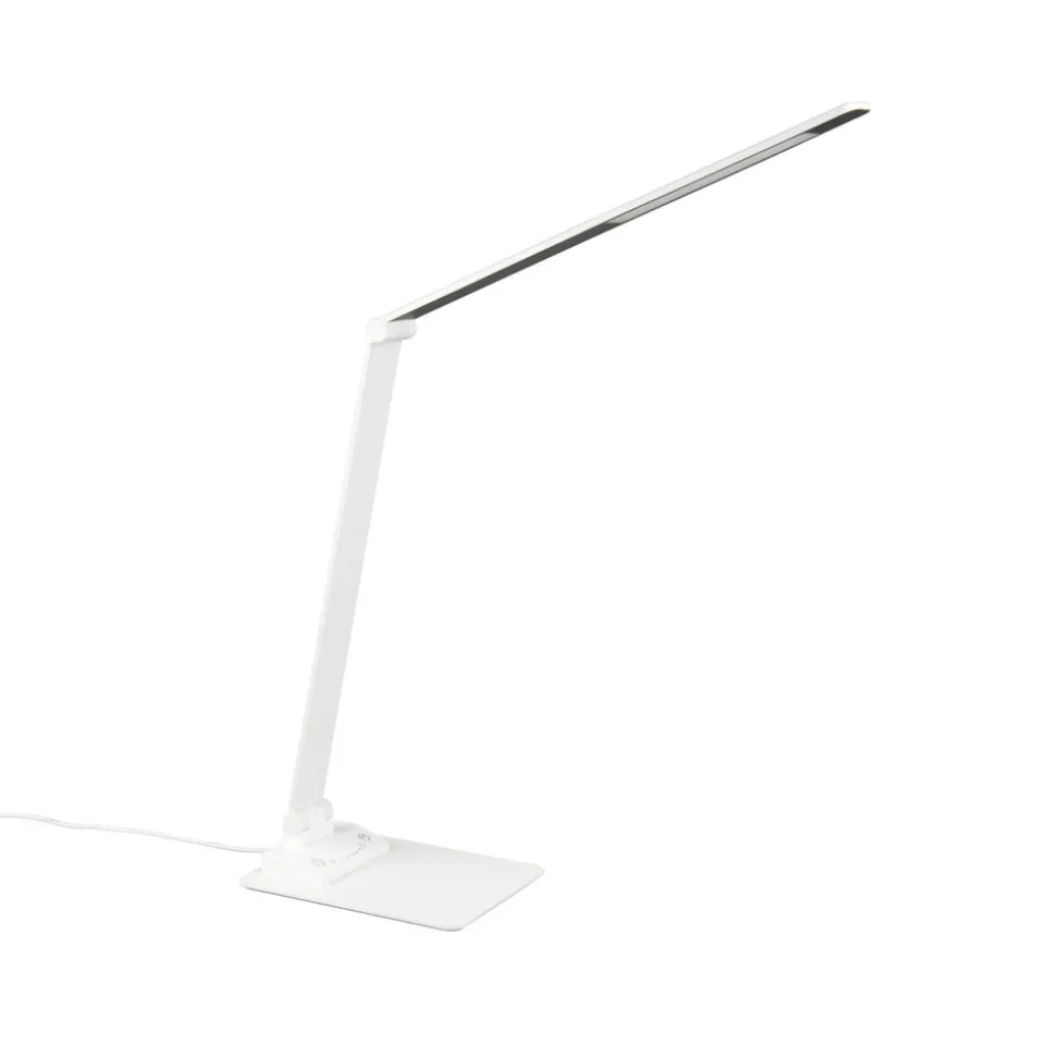 Travis LED tafellamp, wit, CCT, dimbaar, touch, USB