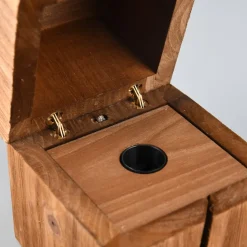 Treasure tafellamp, natuurlijke afwerking, hout, scharnierend