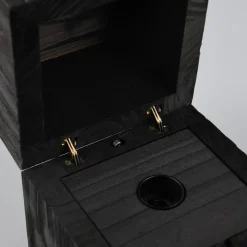 Treasure tafellamp, zwart, hout, scharnierend