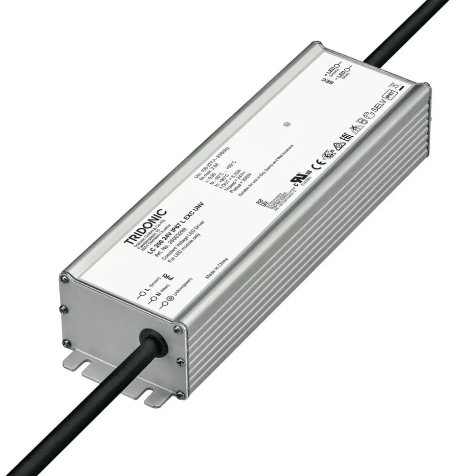 TRIDONIC LED driver LC 200W 24V IP67 L EXC UNV
