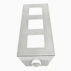 Trilo buitenwandlamp van roestvrij staal met sensor