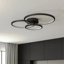 Trio WiZ Aaron smart LED plafondlamp, antraciet