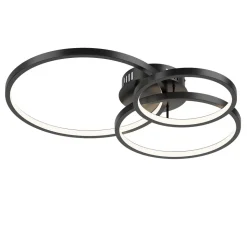 Trio WiZ Aaron smart LED plafondlamp, antraciet