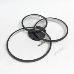 Trio WiZ Aaron smart LED plafondlamp, antraciet