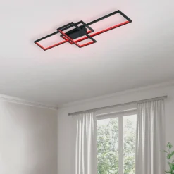 Trio WiZ Thiago smart plafondlamp 104cm antraciet