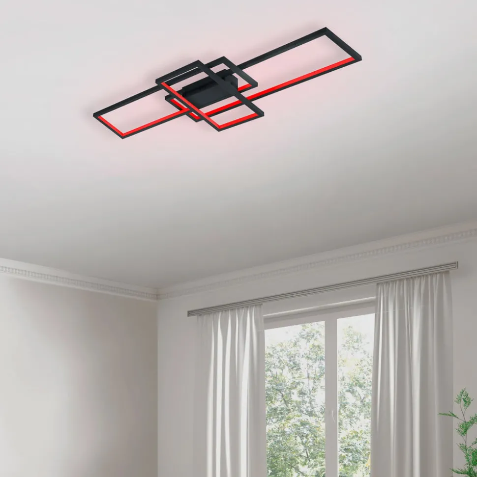 Trio WiZ Thiago smart plafondlamp 104cm antraciet