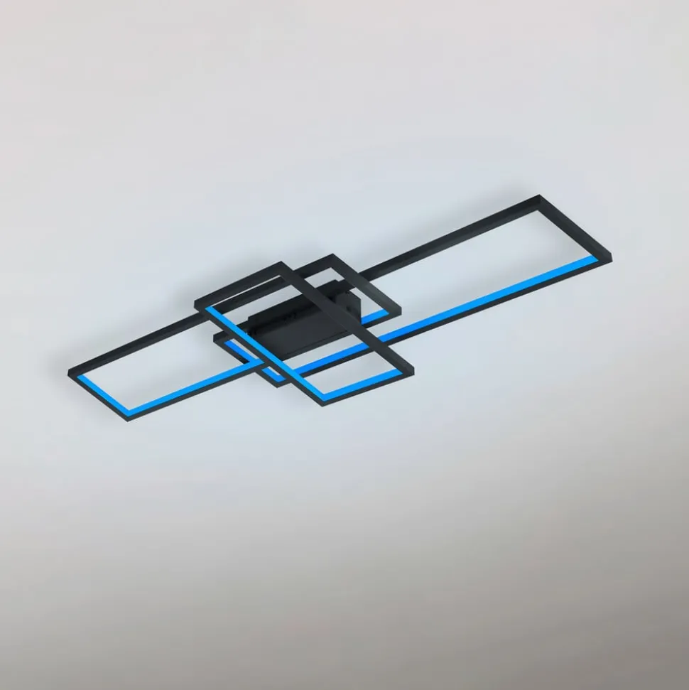 Trio WiZ Thiago smart plafondlamp 104cm antraciet