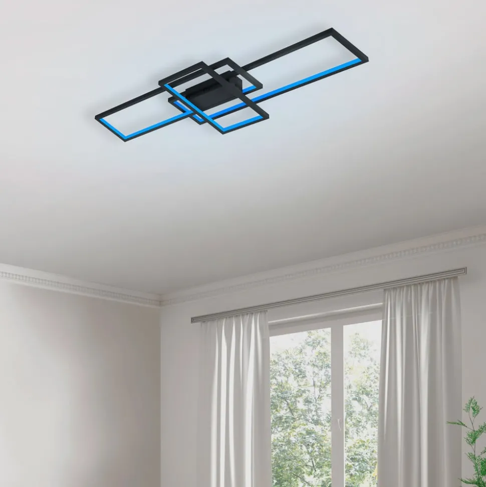 Trio WiZ Thiago smart plafondlamp 104cm antraciet